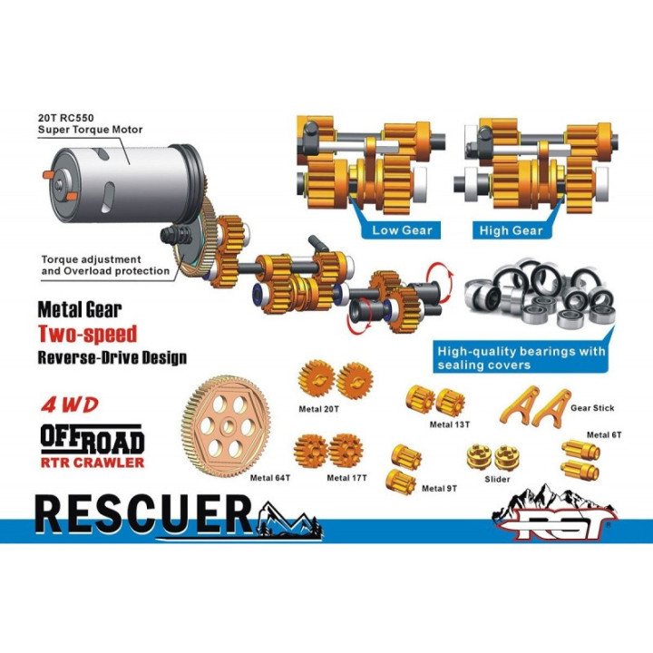 Rescuer RGT 1:10 Waterproof Black