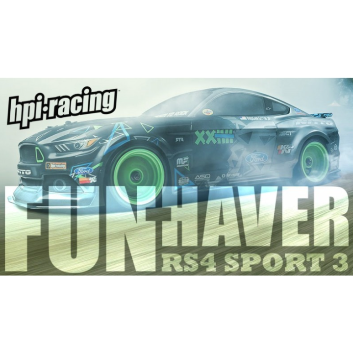 HPI RS4 Sport 3 Drift RTR Mustang Vaughn Gittin Jr. 1/10 RC