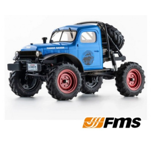 FMS FCX24 Power Wagon V2 (Blue) RTR 4WD Rock Crawler con transmisión de 2 velocidades