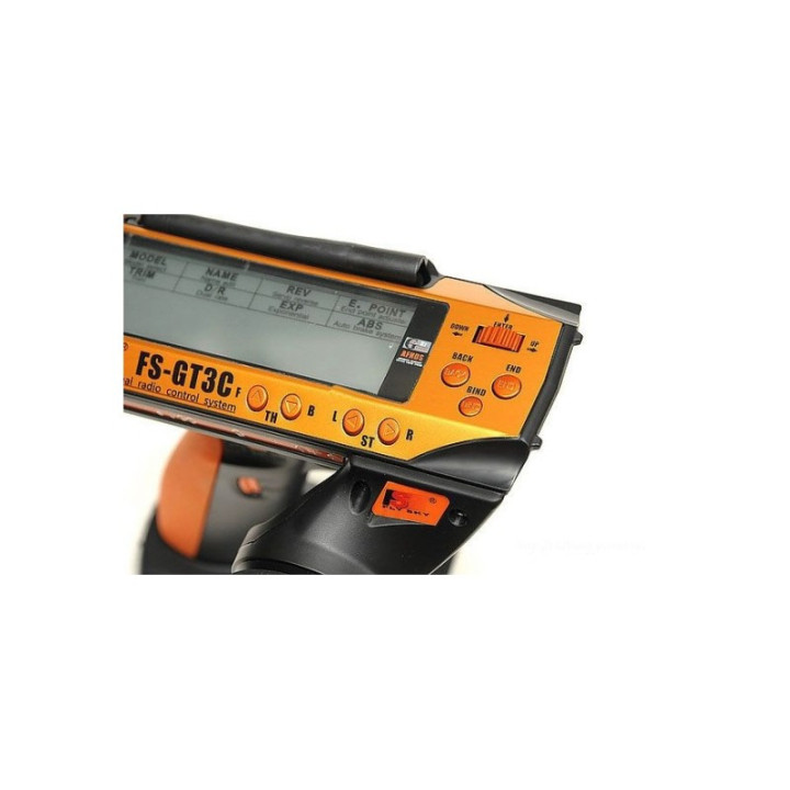 Fly Sky GT3C 2.4GHz Naranja - Transmisor RC 3 Canales con Receptor