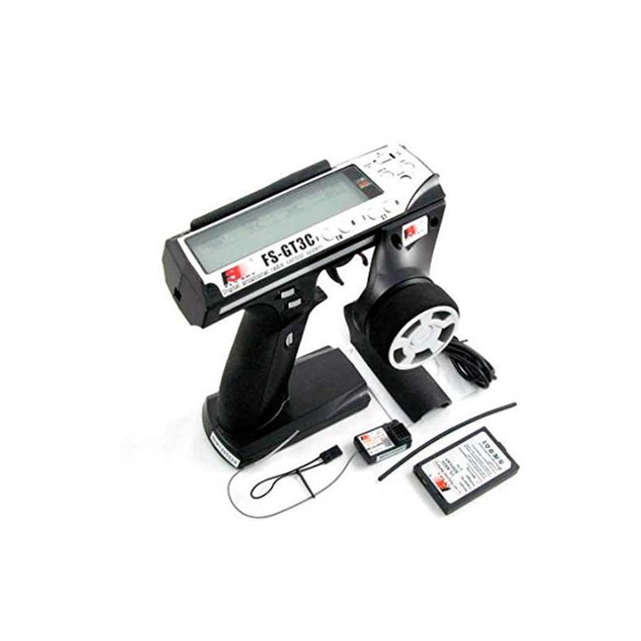 Fly Sky GT3C 2.4GHz Plata - Transmisor RC 3 Canales con Receptor