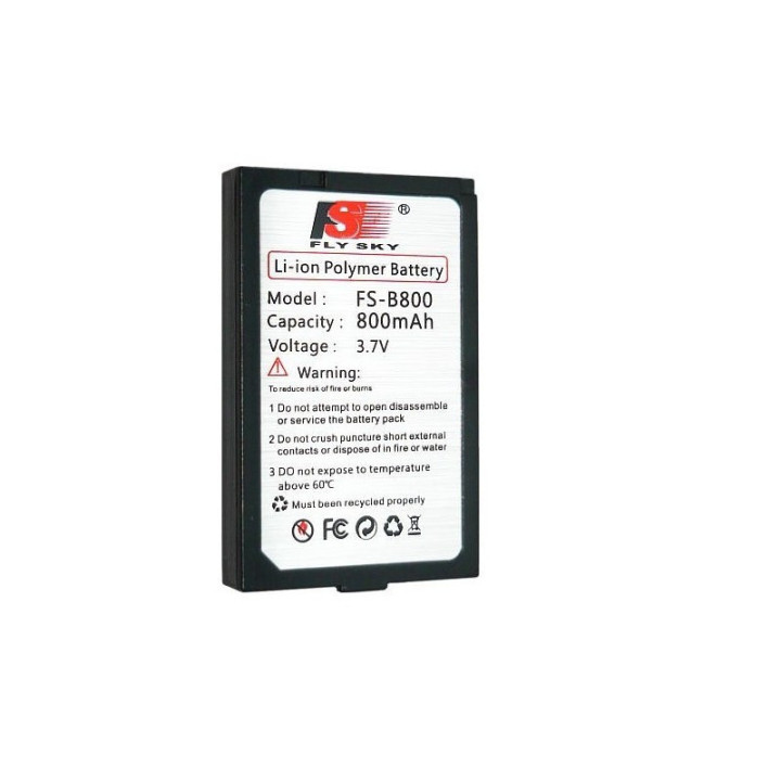 FlySky FS-B800 3.7V 800mAh - Batería Recargable LiPo para Transmisores RC