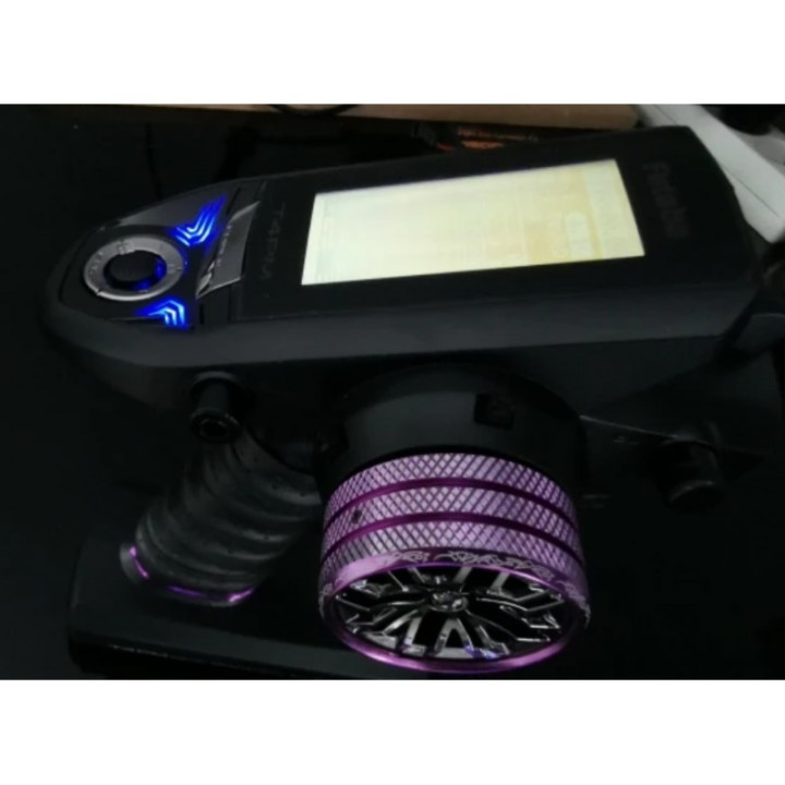GWolves Volante Aluminio Negro - Accesorio Profesional para Emisoras Futaba y FlySky
