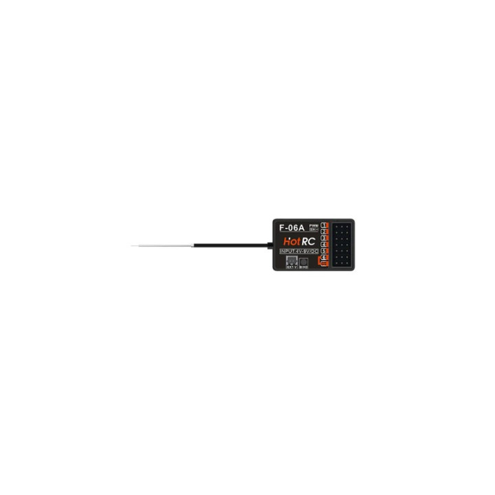 HOT-RC CT-6A 2.4 GHz 6CH (F06A RX) - Transmisor y Receptor para Modelismo RC
