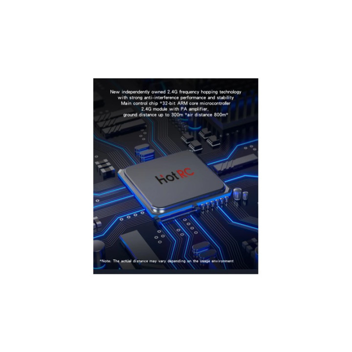 HOT-RC CT-6A 2.4 GHz 6CH (F06A RX) - Transmisor y Receptor para Modelismo RC