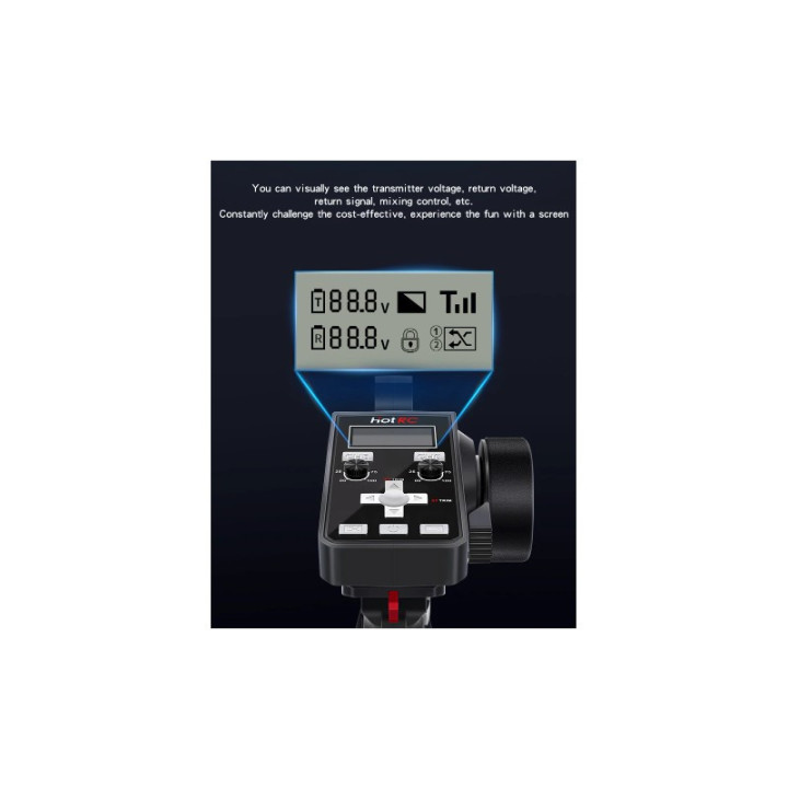 HOT-RC CT-6A 2.4 GHz 6CH (F06A RX) - Transmisor y Receptor para Modelismo RC
