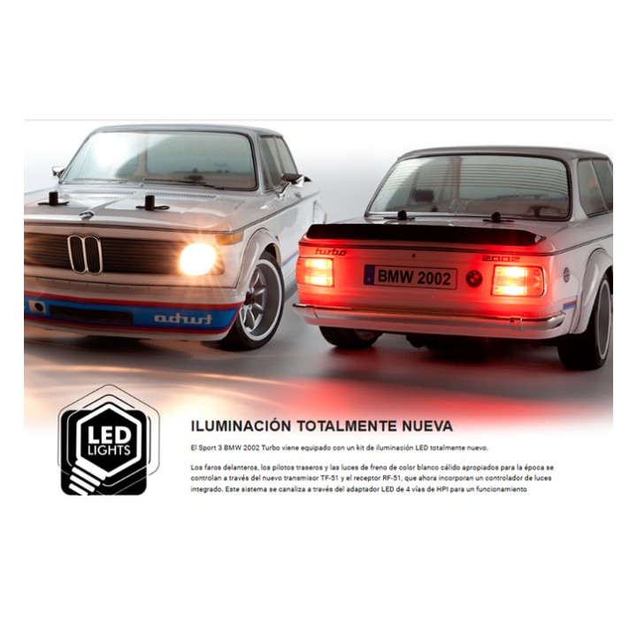 HPI RS4 Sport 3 BMW 2002 Turbo – Coche RC 1/10 4WD RTR en A Todo Nitro