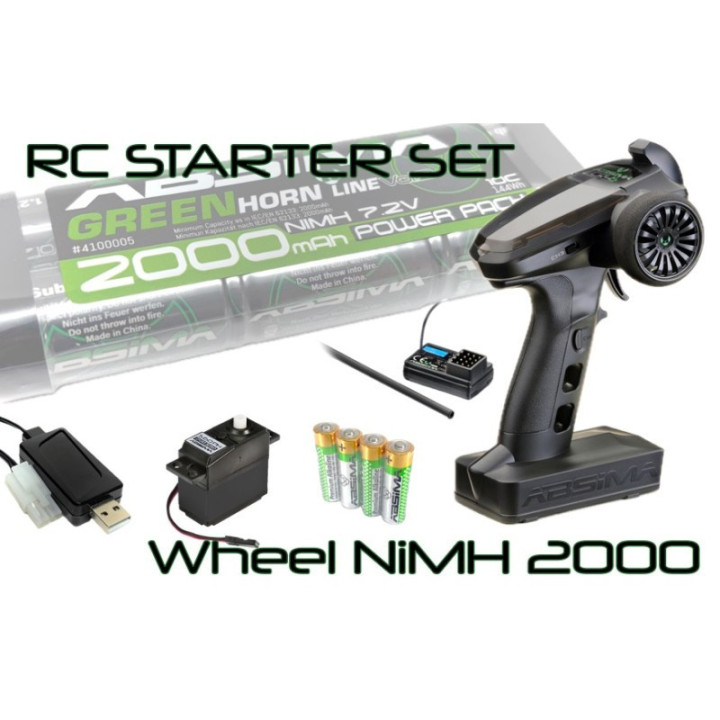 Absima RC Starter Set Wheel NiMH 2000
