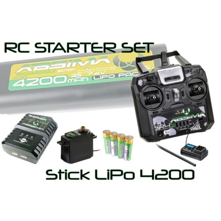 Absima RC Starter Set Stick LiPo 4200
