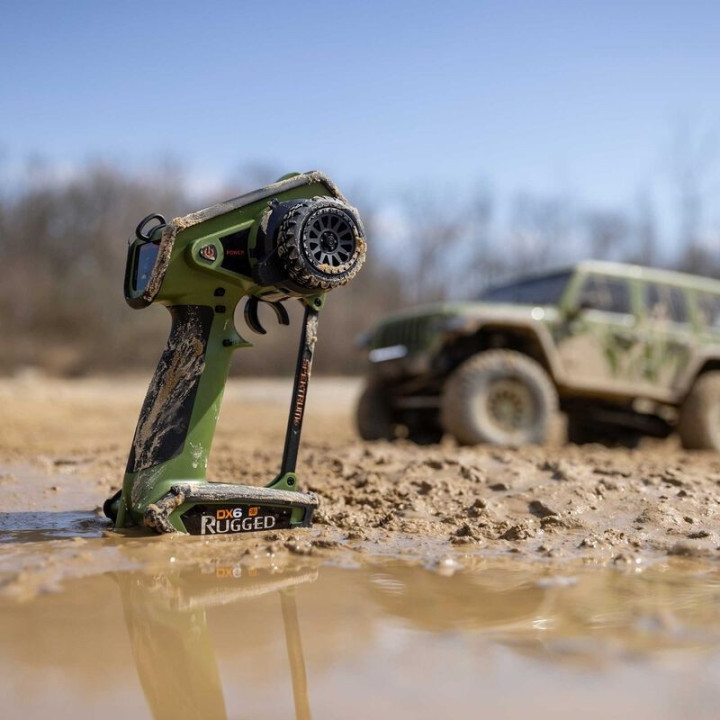Spektrum DX6 Rugged 6 Canales DSMR Transmisor Solo – Edición Verde