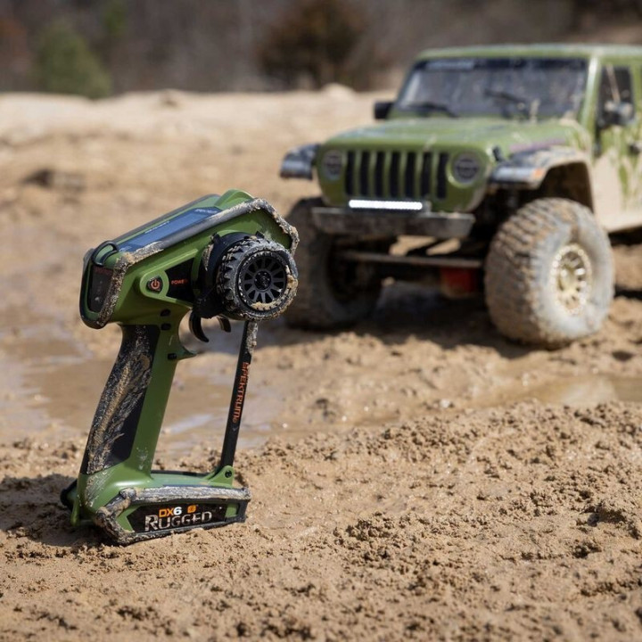 Spektrum DX6 Rugged 6 Canales DSMR Transmisor Solo – Edición Verde