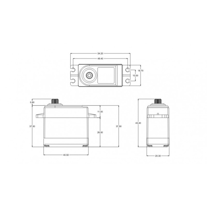 SRT Digital Metal Servo 17kg 0.15s High Torque HV