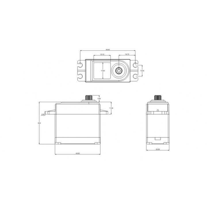 SRT Digital Waterproof Servo 20kg 0.16s High Torque HV