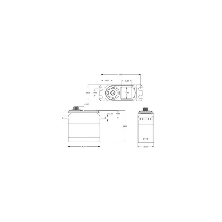 SRT BH9022 Brushless Servo 22kg 0.06s HV Caja Metálica