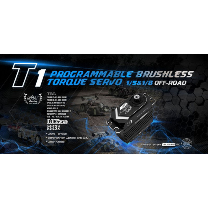 SRT T6S Brushless Servo 48kg 0.09s HV CNC Aluminium