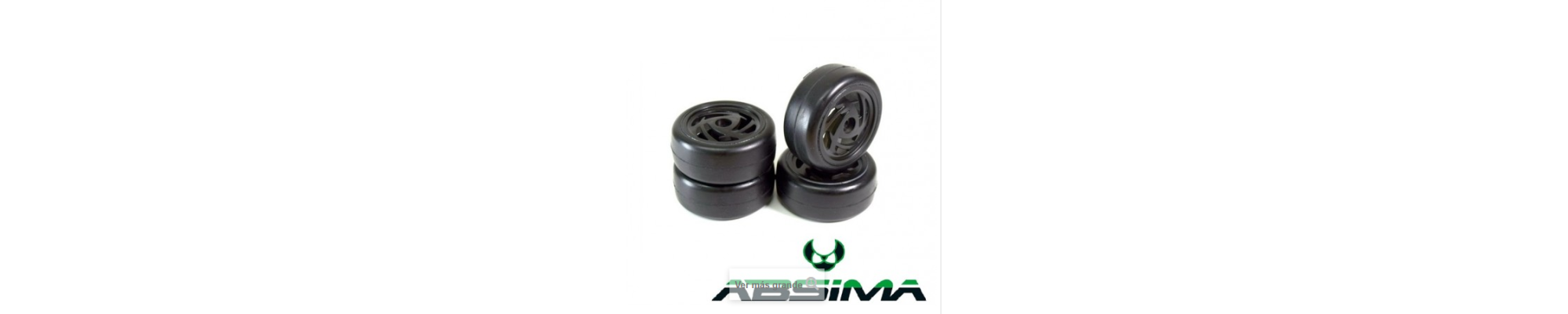 ABSIMA Slick Wheel Set Ronin Black | Juego de Ruedas Slick Negras RC de Competición